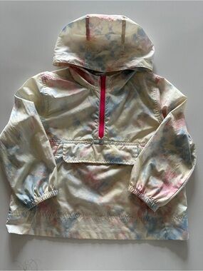 GAP Kids Toddler Tie-Dye Rainbow Raincoat Zipper Pull Over Jacket